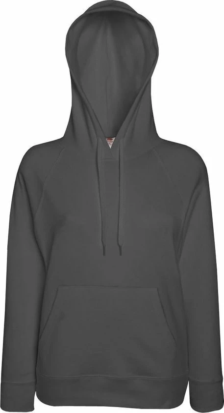 Fruit Of The Loom Dames Getailleerd Lichtgewicht Hoodie Dames Met Capuchon (240 GSM) (Licht Graphite) 1 Fruit Of The Loom Dames Getailleerd Lichtgewicht Hoodie Dames Met Capuchon (240 GSM) (Licht Graphite)