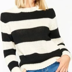LOLALIZA Gestreepte Trui - Zwart - Maat L -Dameskleding Verkoop 463x840 3