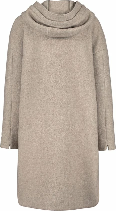 GERRY WEBER Dames Korte Mantel Van La Lana Moretta-wol Nude-42 7 GERRY WEBER Dames Korte Mantel Van La Lana Moretta-wol Nude-42 - Afbeelding 7