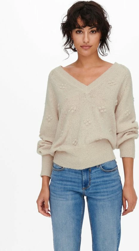 JDY JDYSIGRID LIFE L/S V-NECK DOT PULL. KNT Dames Trui - Maat L 5 JDY JDYSIGRID LIFE L/S V-NECK DOT PULL. KNT Dames Trui - Maat L - Afbeelding 5