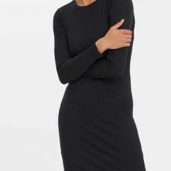 Vero Moda Jurk Vmlavender Ls Dress Noos 10270478 Black Dames Maat - S