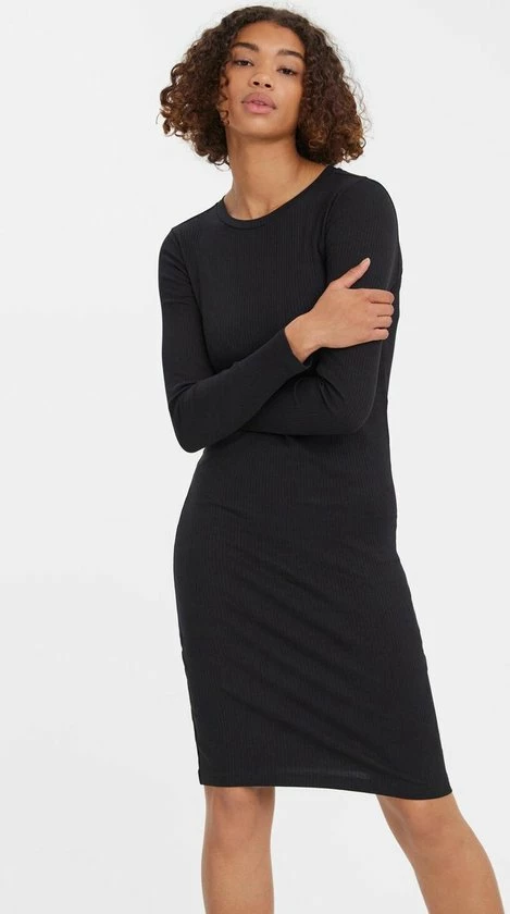 Vero Moda Jurk Vmlavender Ls Dress Noos 10270478 Black Dames Maat - S 1 Vero Moda Jurk Vmlavender Ls Dress Noos 10270478 Black Dames Maat - S