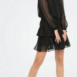 Jacqueline De Yong Blouse Jdycody L/s Bow Top Wvn 15275002 Black/tapiocat D Dames Maat - XS -Dameskleding Verkoop 470x840 1