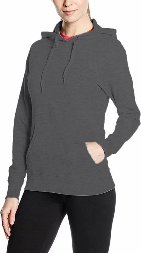 Fruit Of The Loom Dames Getailleerd Lichtgewicht Hoodie Dames Met Capuchon (240 GSM) (Licht Graphite) 2 Fruit Of The Loom Dames Getailleerd Lichtgewicht Hoodie Dames Met Capuchon (240 GSM) (Licht Graphite) - Afbeelding 2