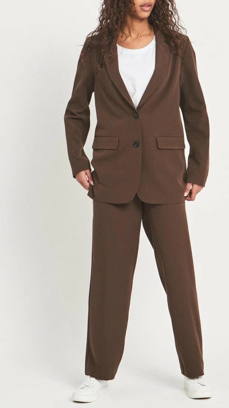 VILA VIKAMMAS HW TAILORED PANT Dames Broek Demitasse - Maat 40 3 VILA VIKAMMAS HW TAILORED PANT Dames Broek Demitasse - Maat 40 - Afbeelding 3