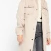 LOLALIZA Lange Mantel - Beige - Maat L