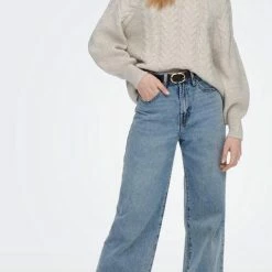 Only Trui Onlsif Freja L/s Pullover Knt 15259158 Pumice Stone/w. Melange Dames Maat - XL -Dameskleding Verkoop 479x840 1