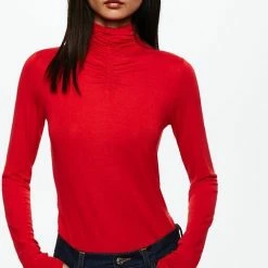 Mango T-shirt T Shirt Met Gesmokt Detail 37003851 70 Dames Maat - XXL