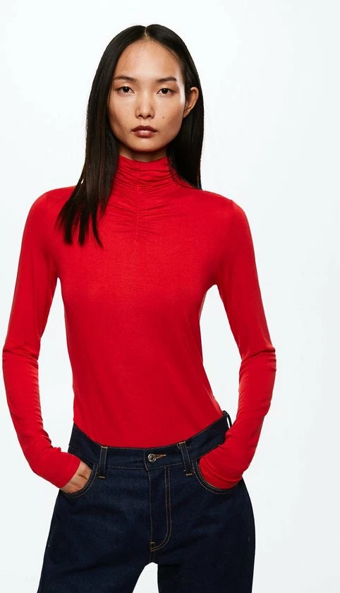 Mango T-shirt T Shirt Met Gesmokt Detail 37003851 70 Dames Maat - XXL 1 Mango T-shirt T Shirt Met Gesmokt Detail 37003851 70 Dames Maat - XXL