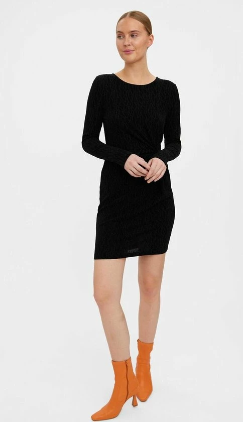 Vero Moda Jurk Vmkanz Ls Abk Knot Dress Jrs 10277560 Black/black Lure Dames Maat - S 3 Vero Moda Jurk Vmkanz Ls Abk Knot Dress Jrs 10277560 Black/black Lure Dames Maat - S - Afbeelding 3