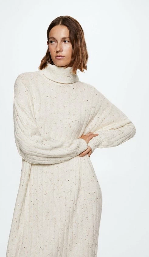 Mango Jurk Geribde Jurk Met Omgeslagen Col 37067731 05 Dames Maat - L 2 Mango Jurk Geribde Jurk Met Omgeslagen Col 37067731 05 Dames Maat - L - Afbeelding 2