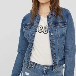 Vero Moda VMHOT SOYA LS DENIM JACKET MIX GA NOOS Dames Jas - Maat M -Dameskleding Verkoop 495x840 6