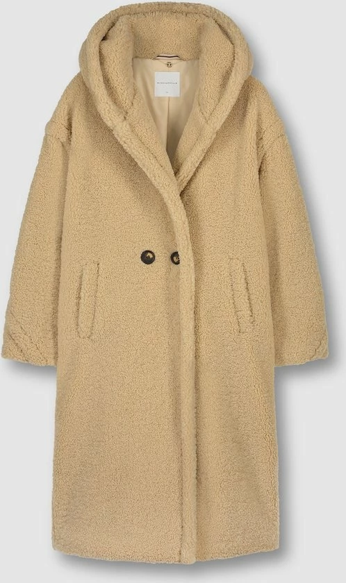 RINO & PELLE Long Hooded Double Breasted Coat Beach 36 4 RINO & PELLE Long Hooded Double Breasted Coat Beach 36 - Afbeelding 4