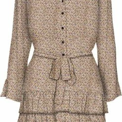 ONLY ONLMILA LUREX 7/8 RUFFLE DRESS CS PTM Dames Jurk - Maat S