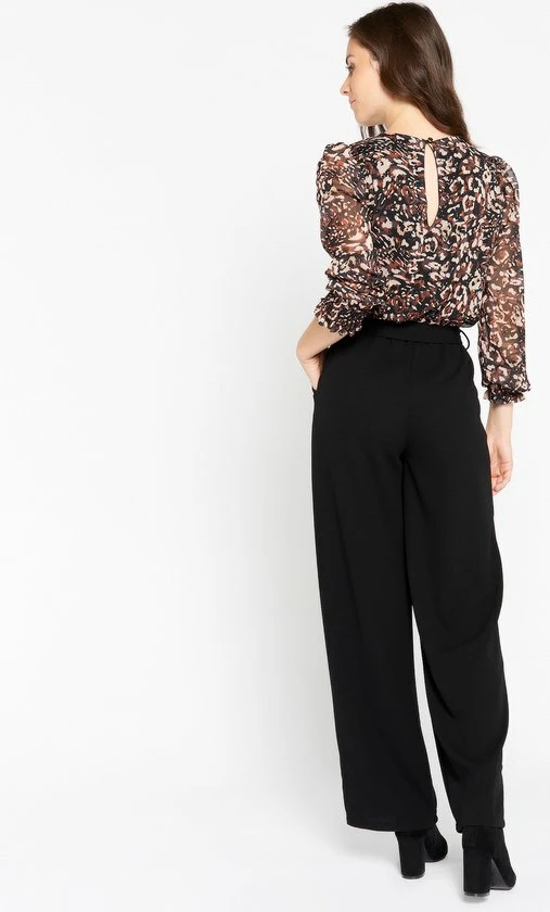 LOLALIZA Jumpsuit Met Luipaardprint - Zwart - Maat 48 2 LOLALIZA Jumpsuit Met Luipaardprint - Zwart - Maat 48 - Afbeelding 2