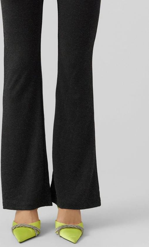 Vero Moda Broek Vmkanva Hw Flare Pant Jrs 10276994 Black/silver Lur Dames Maat - M 2 Vero Moda Broek Vmkanva Hw Flare Pant Jrs 10276994 Black/silver Lur Dames Maat - M - Afbeelding 2