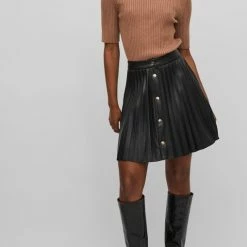 Vila VIKASLEY O-NECK 2/4 RIB KNIT TOP/SU Dames Top Toasted Coconut - Maat M -Dameskleding Verkoop 509x840