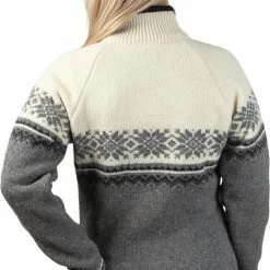 John Brilliant Noorse Dames Trui In Setesdals-design Van 100% Zuivere Wol, Lichtgrijs (M) 8 John Brilliant Noorse Dames Trui In Setesdals-design Van 100% Zuivere Wol, Lichtgrijs (M) -Dameskleding Verkoop 510x840