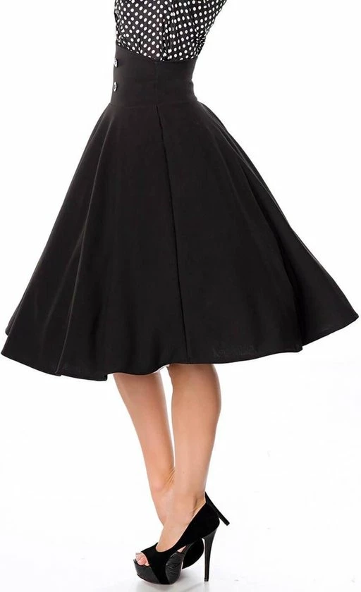 Belsira Paris 50's Swing Rok Zwart 2 Belsira Paris 50's Swing Rok Zwart - Afbeelding 2