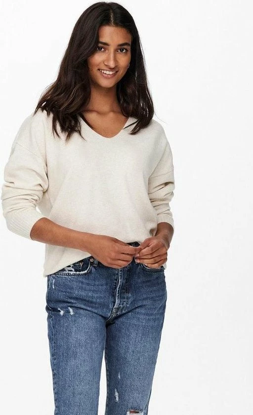 ONLY ONLRICA LIFE L/S V-NECK PULLO KNT Dames Trui - Maat M 3 ONLY ONLRICA LIFE L/S V-NECK PULLO KNT Dames Trui - Maat M - Afbeelding 3