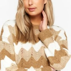 LOLALIZA Trui-jurk Met Zigzagprint - Camel - Maat XL 8 LOLALIZA Trui-jurk Met Zigzagprint - Camel - Maat XL -Dameskleding Verkoop 514x840 3