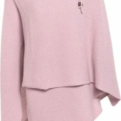 Onbekend Knit Factory Jazz Gebreid Omslagvest - Dames Poncho - Roze - One Size - Inclusief Sierspeld 8 Onbekend Knit Factory Jazz Gebreid Omslagvest - Dames Poncho - Roze - One Size - Inclusief Sierspeld -Dameskleding Verkoop 516x840 6