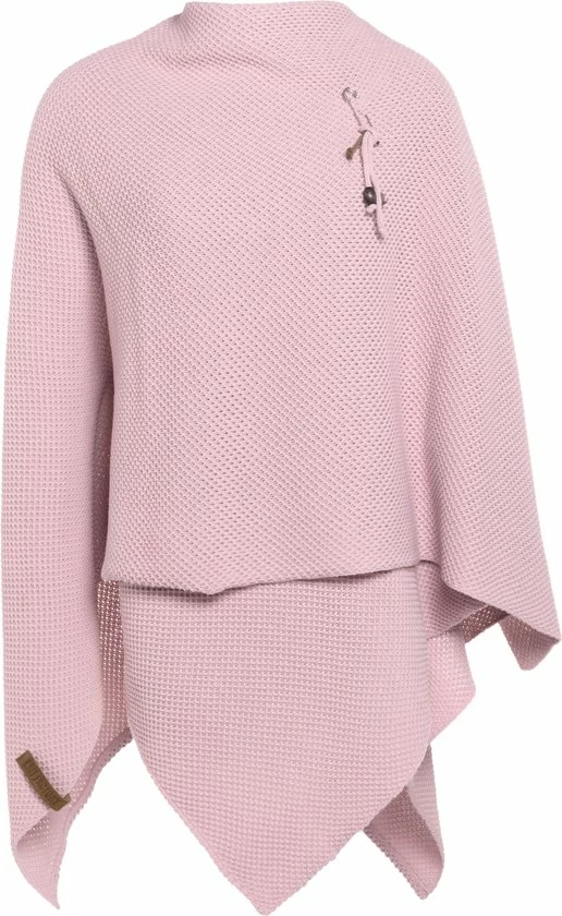 Onbekend Knit Factory Jazz Gebreid Omslagvest - Dames Poncho - Roze - One Size - Inclusief Sierspeld 3 Onbekend Knit Factory Jazz Gebreid Omslagvest - Dames Poncho - Roze - One Size - Inclusief Sierspeld - Afbeelding 3