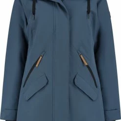 Travelin' Jack Freia Waterdichte Damesjas - Parka Blauw - Maat 42