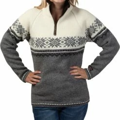 John Brilliant Noorse Dames Trui In Setesdals-design Van 100% Zuivere Wol, Lichtgrijs (M) 9 John Brilliant Noorse Dames Trui In Setesdals-design Van 100% Zuivere Wol, Lichtgrijs (M) -Dameskleding Verkoop 520x840 1
