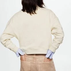 Mango Trui Sweatshirt Met Gebribde Afwerkingen 37065955 05 Dames Maat - L -Dameskleding Verkoop 527x840 5