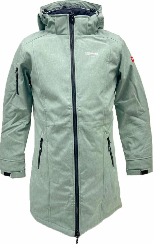 Nordberg GITTE Lange Winterjas - Dames - Mintgroen - Maat L 1 Nordberg GITTE Lange Winterjas - Dames - Mintgroen - Maat L