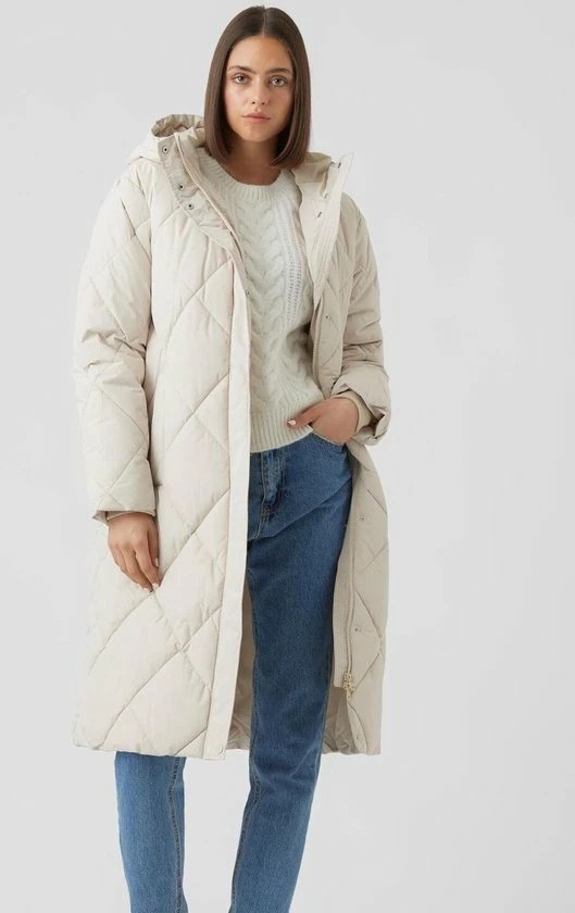 Vero Moda Jas Vmadelaloa Long Coat Ga Boos 10267606 Oatmeal Dames Maat - XS 1 Vero Moda Jas Vmadelaloa Long Coat Ga Boos 10267606 Oatmeal Dames Maat - XS