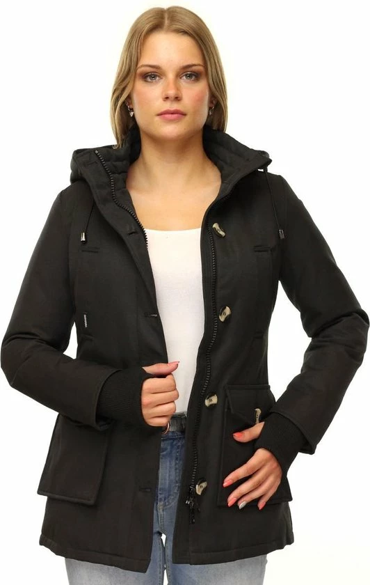 Versano Marry Parka Dames Winterjas XXL - Zwart 2 Versano Marry Parka Dames Winterjas XXL - Zwart - Afbeelding 2