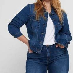 ONLY CARMAKOMA CARWESPA LIFE DENIM JACKET MBD NOOS Dames Jas - Maat 44 -Dameskleding Verkoop 537x840 1
