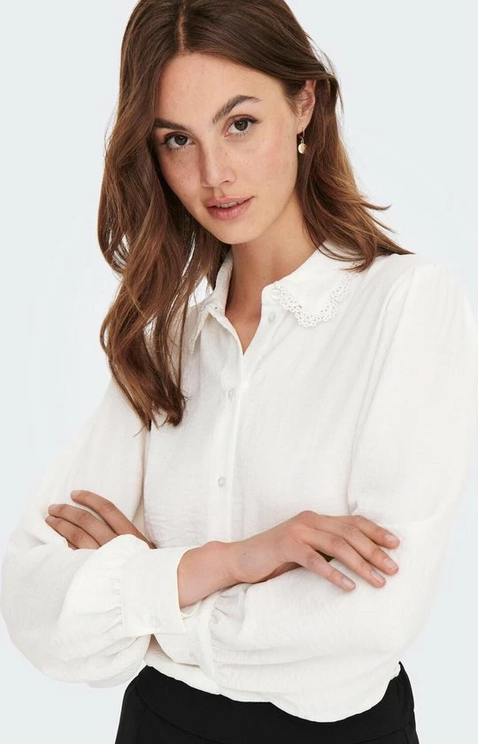 Jacqueline De Yong Blouse Jdyqueen L/s Collar Shirt Wvn 15270684 Cloud Dancer Dames Maat - XS 8 Jacqueline De Yong Blouse Jdyqueen L/s Collar Shirt Wvn 15270684 Cloud Dancer Dames Maat - XS - Afbeelding 8