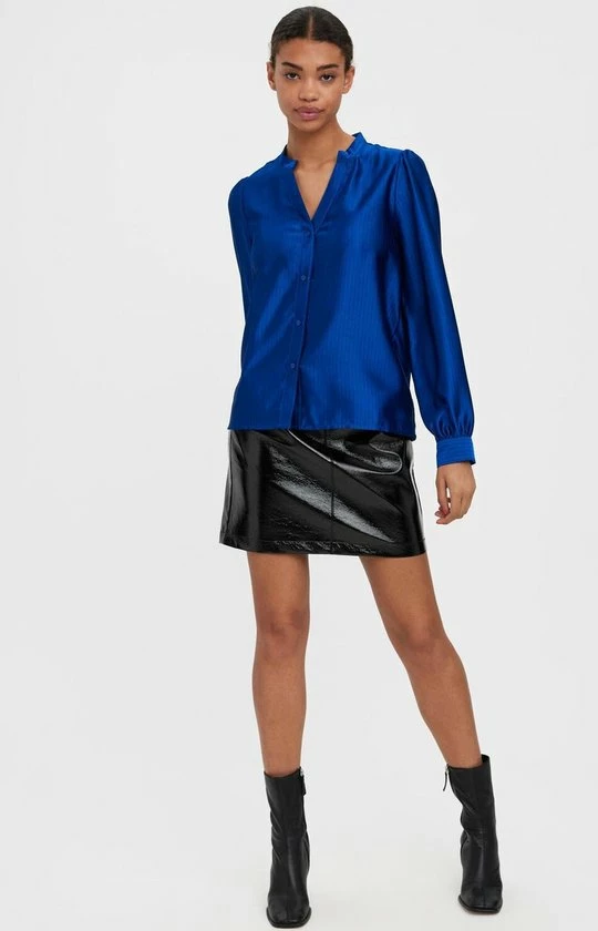 Vero Moda Blouse Vmnadia L/s Shirt Wvn Btq 10278950 Sodalite Blue Dames Maat - M 4 Vero Moda Blouse Vmnadia L/s Shirt Wvn Btq 10278950 Sodalite Blue Dames Maat - M - Afbeelding 4