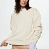 Mango Trui Sweatshirt Met Gebribde Afwerkingen 37065955 05 Dames Maat - L