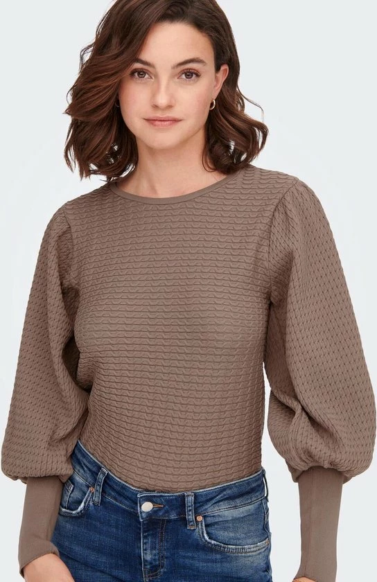 ONLY ONLGINNIE L/S PUFF PULLOVER KNT Dames Trui - Maat M 6 ONLY ONLGINNIE L/S PUFF PULLOVER KNT Dames Trui - Maat M - Afbeelding 6