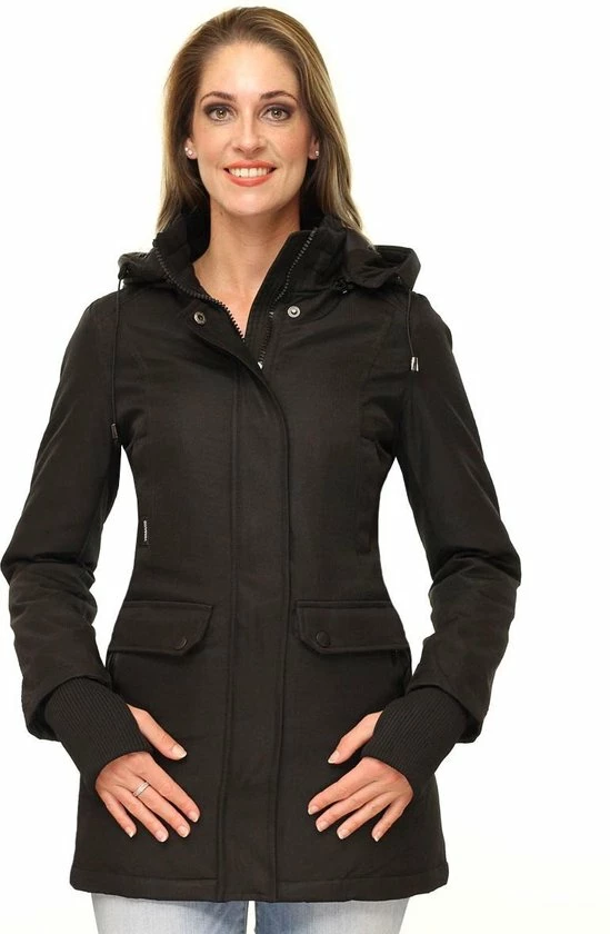 Versano Jessica Dames Slim Fit Winterjas XS - Zwart 1 Versano Jessica Dames Slim Fit Winterjas XS - Zwart