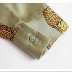 Merkloos MKL - Dames Blouses Lange Mouwen - Dierenprint - Vrouwen Satijn Blouse Luipaard Print - Shirts Vintage Office - Maat XS -Dameskleding Verkoop 550x375 2