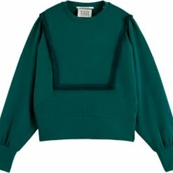 Scotch & Soda Fringe Tape Oversized Raglan Sleeved Sweater Truien & Vesten - Groen 19 Scotch & Soda Fringe Tape Oversized Raglan Sleeved Sweater Truien & Vesten - Groen -Dameskleding Verkoop 550x486