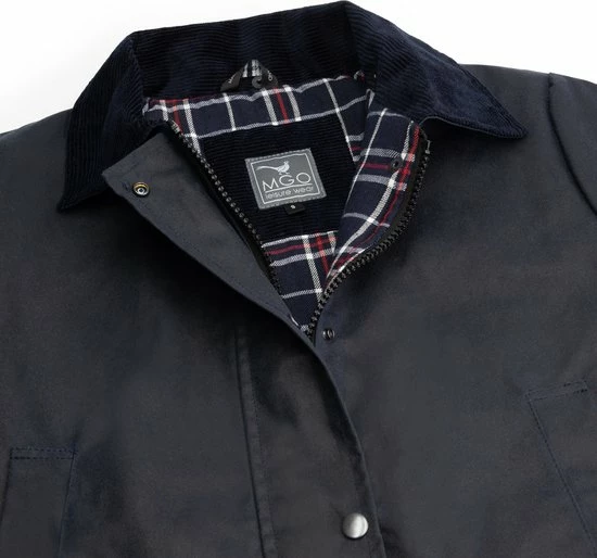 MGO Leisure Wear MGO Waxjas Leeds Dames - 100% Gewaxt Katoen - Winddicht En Waterdicht - Blauw - Maat M 5 MGO Leisure Wear MGO Waxjas Leeds Dames - 100% Gewaxt Katoen - Winddicht En Waterdicht - Blauw - Maat M - Afbeelding 5