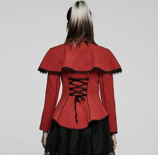 Punk Rave Jacket -L- Gothic Tales Rood 5 Punk Rave Jacket -L- Gothic Tales Rood - Afbeelding 5