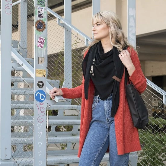 Knit Factory June Gebreid Dames Vest - Zomervest - Terra - 36/38 3 Knit Factory June Gebreid Dames Vest - Zomervest - Terra - 36/38 - Afbeelding 3