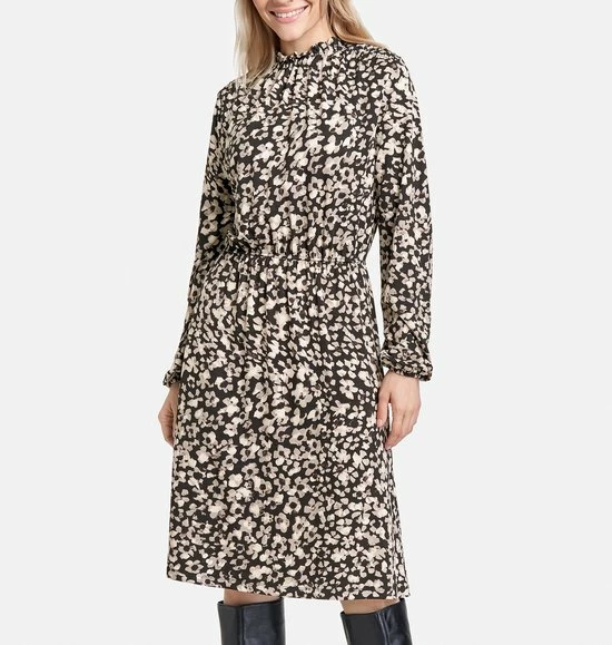 TAIFUN Dames Midi-jurk Met Bloemendessin Oak Gemustert-44 5 TAIFUN Dames Midi-jurk Met Bloemendessin Oak Gemustert-44 - Afbeelding 5