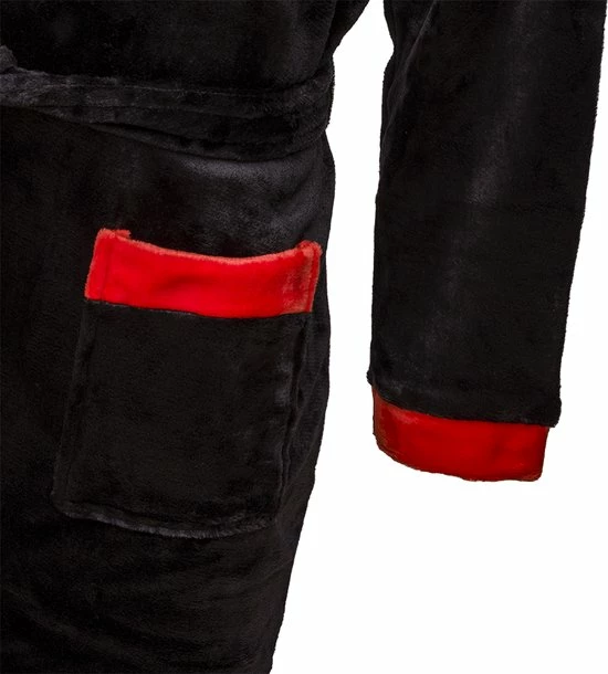 Feyenoord Badjas Logo - Zwart, Rood - Volwassenen - S/M - Katoen - Unisex - Cadeau 3 Feyenoord Badjas Logo - Zwart, Rood - Volwassenen - S/M - Katoen - Unisex - Cadeau - Afbeelding 3