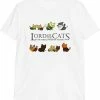 Merkloos Lord Of The Cats T-shirt - Lord Of The Rings Parodie Shirt - Wit - Maat L - Dames