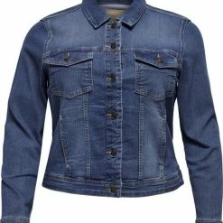 ONLY CARMAKOMA CARWESPA LIFE DENIM JACKET MBD NOOS Dames Jas - Maat 44 -Dameskleding Verkoop 550x619 1