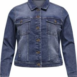 ONLY CARMAKOMA CARWESPA LIFE DENIM JACKET MBD NOOS Dames Jas - Maat 44
