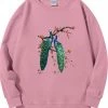 Fliex - Sweater - Roze - Pauwen - Bloemen - XXL